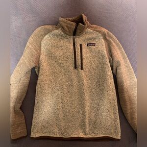 Patagonia Tan Quarter-Zip Pullover Size M